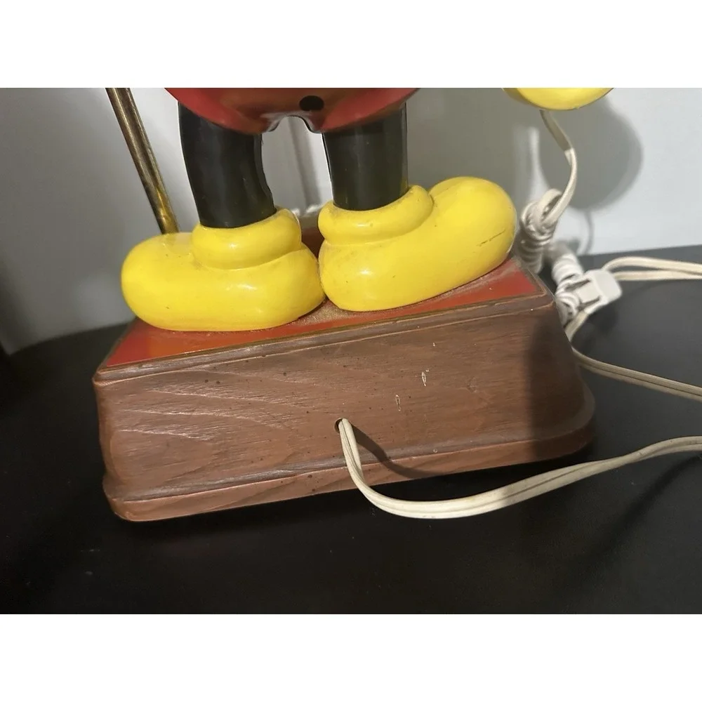 Vintage Disney Mickey Mouse Phone Lamp Phone & Lamp Works As Should